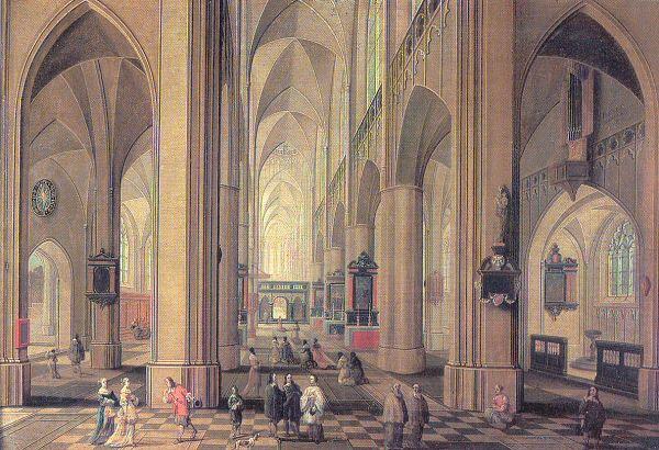 Neeffs, Peter the Elder Interior of the Cathedral at Antwerp Norge oil painting art